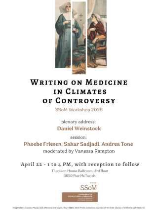 2026 Department of Social Studies of Medicine Workshop at McGill