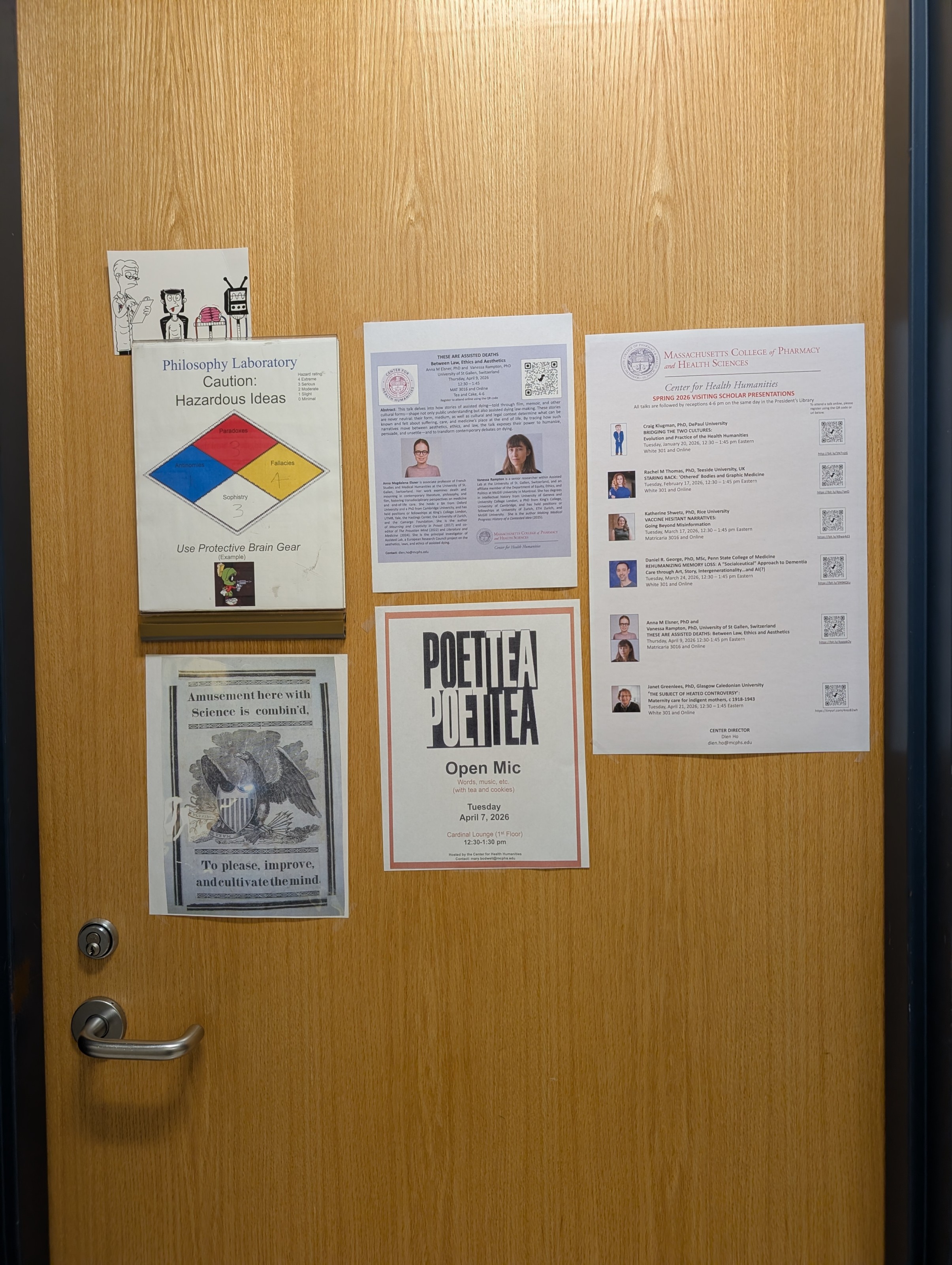 Anna Elsner and Vanessa Rampton presented at the MCPHS Center for Health Humanities