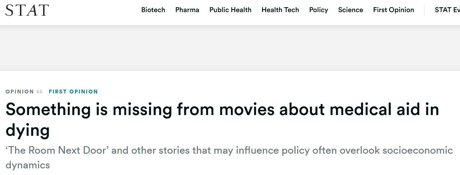 Anna Elsner and Vanessa Rampton published a STAT News Piece