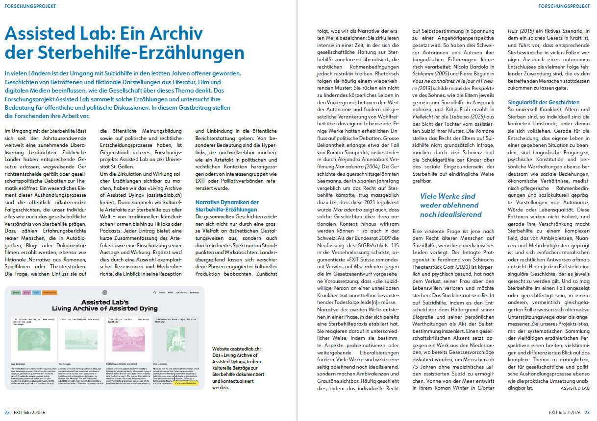 Assisted Lab’s Research Featured in EXIT’s Member Magazine