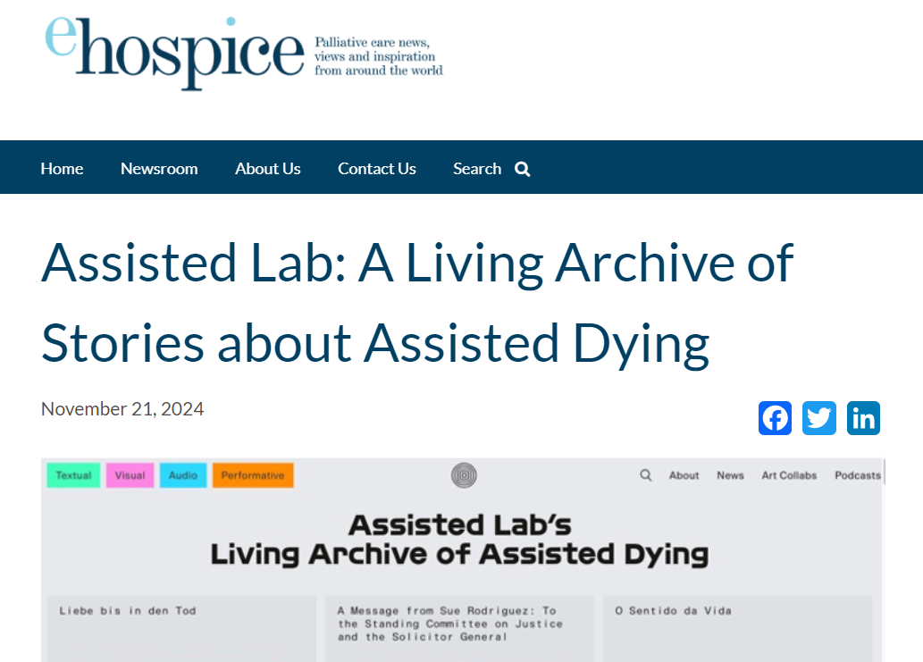 Assisted Lab’s Work Featured in eHospice